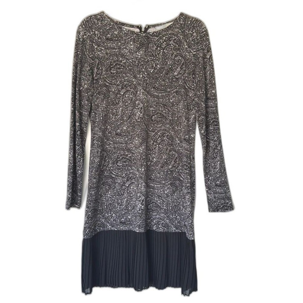 Michael Kors silver/gray paisley dress, size S